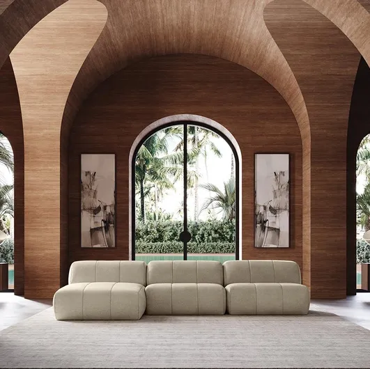 Sofa with peninsula Muffin by Felis