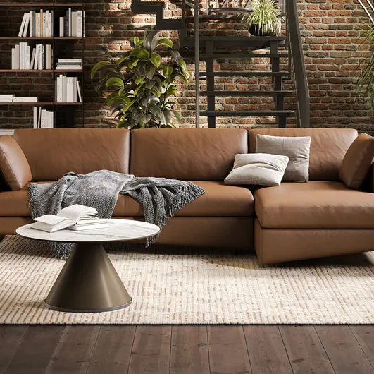 Sofa with peninsula Montecarlo by Tonin Casa