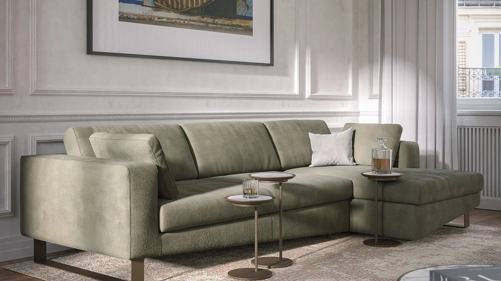 Montecarlo sectional sofa by Tonin Casa.