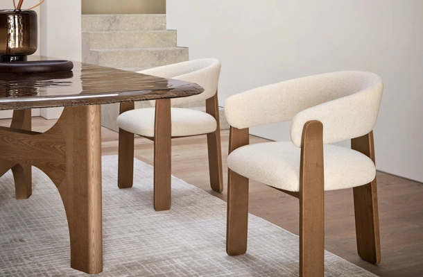 Anthea upholstered chair by Calligaris