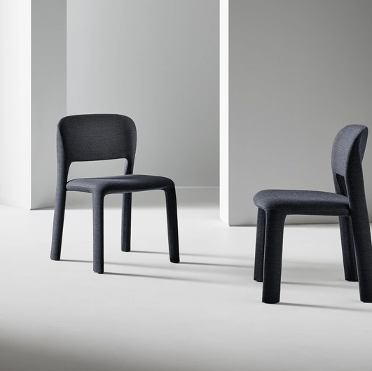 Chair upholstered in Artemis fabric by Bonaldo
