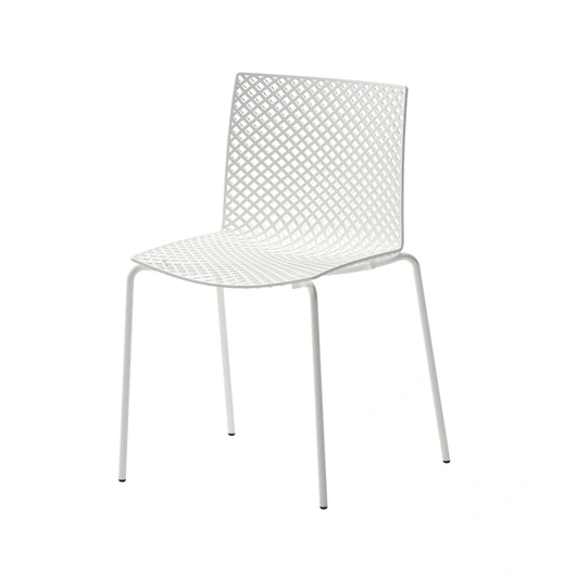 Stackable City chair in technopolymer with metal structure by Veneta Cucine.