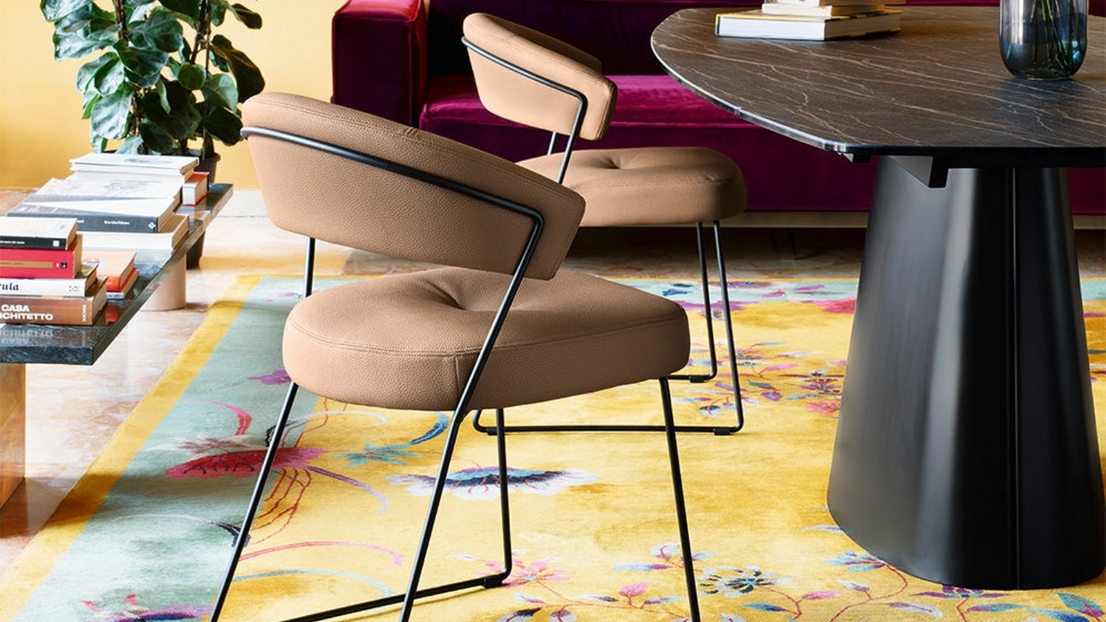 Eco-leather chair Ny Anniversary by Connubia.