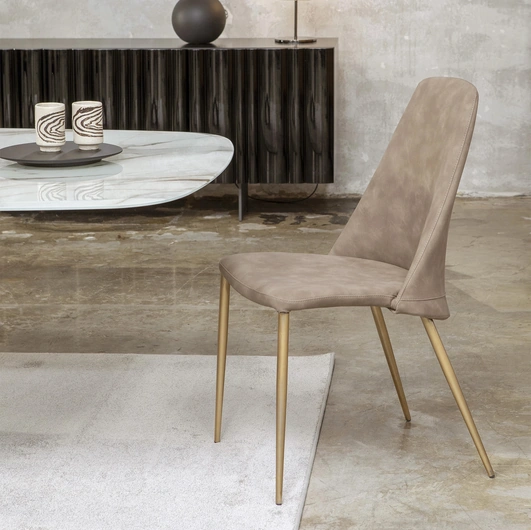 Elmo suede leather chair by Tonin Casa