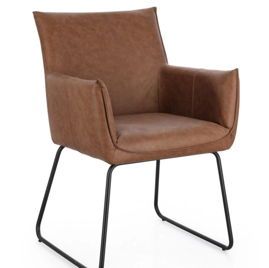 Evelyn chair in leather by Bizzotto