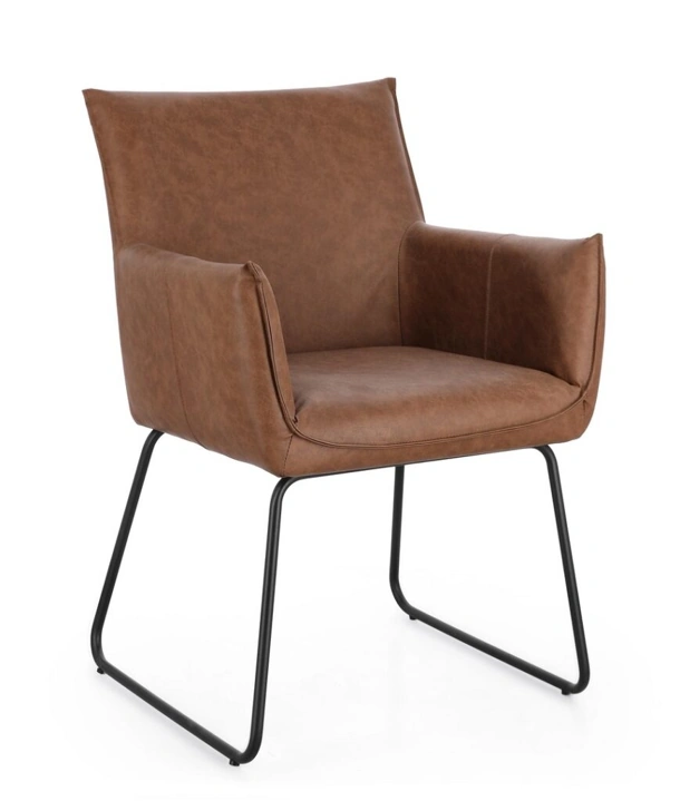 Evelyn chair in leather by Bizzotto
