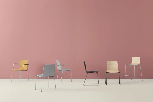 Inga chair in technopolymer and steel by Pedrali