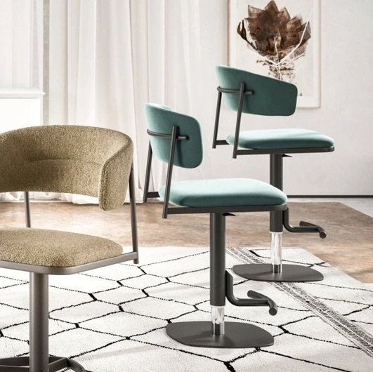 Adam and Alida fabric stools by Ozzio