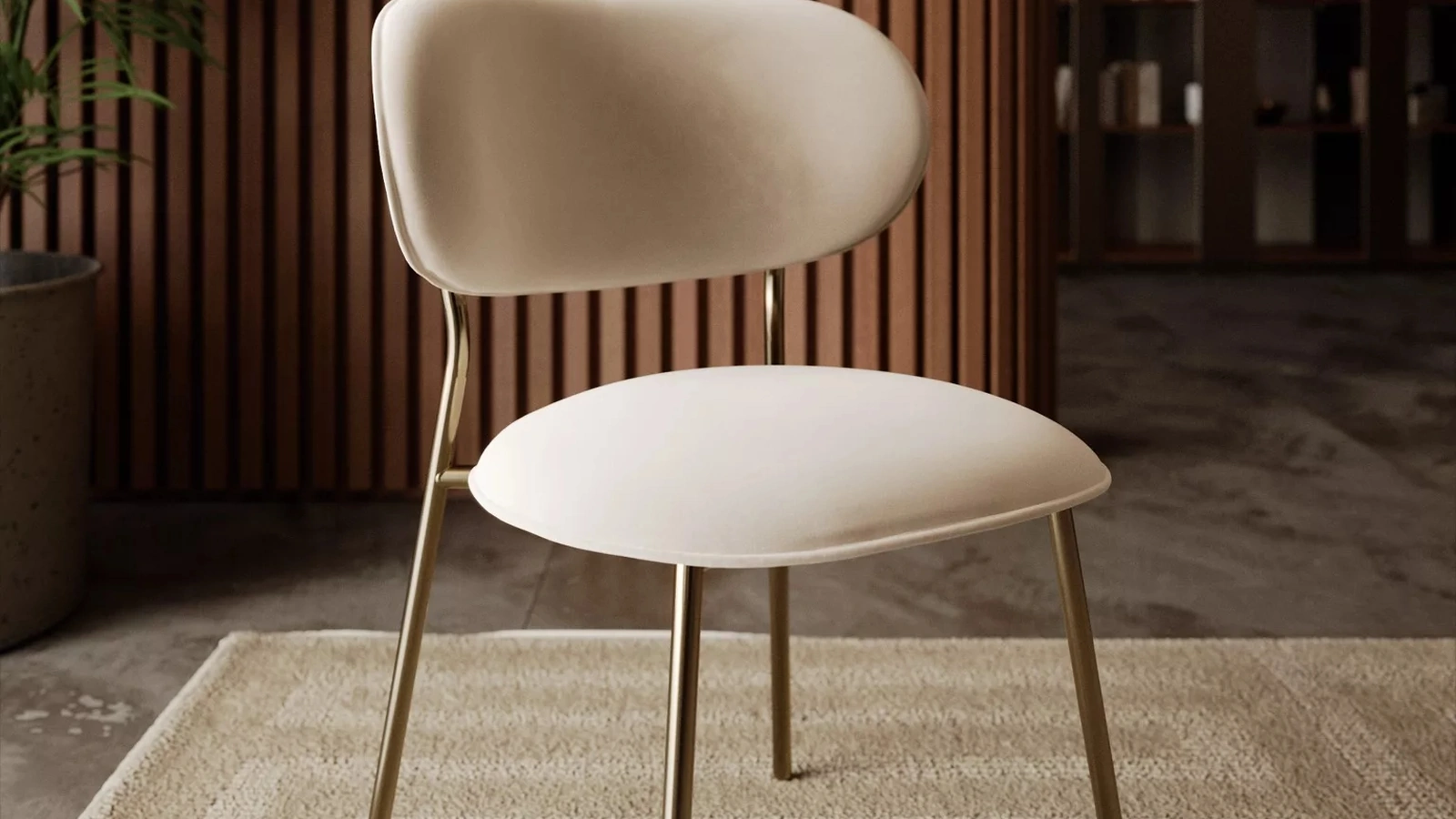 Sienna chair in padded fabric by Bontempi.