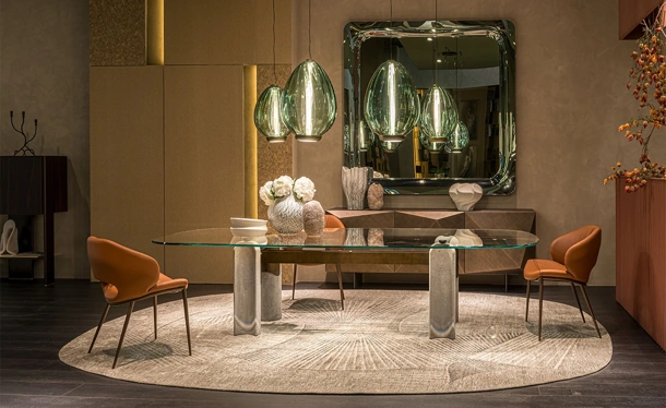 Bilbao Glass Table by Cattelan Italia