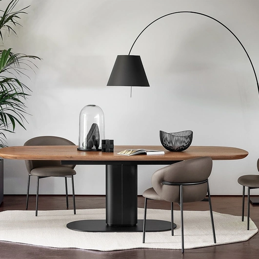 Cameo Solid Oak Table by Calligaris
