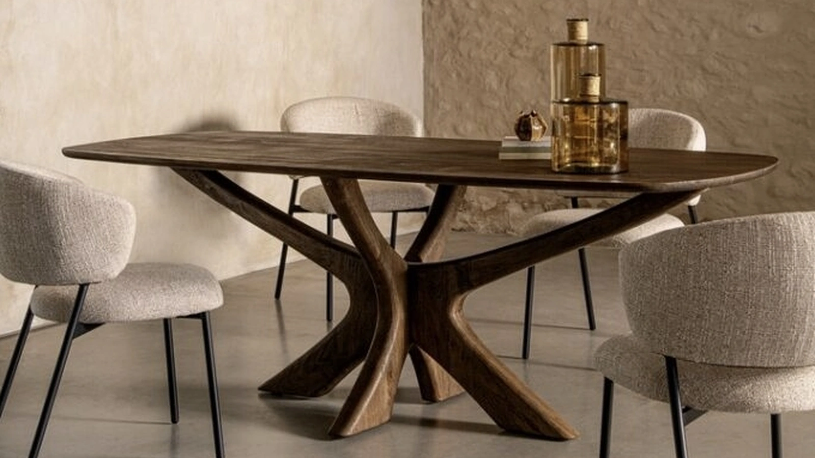 Garcia wooden table by Bizzotto
