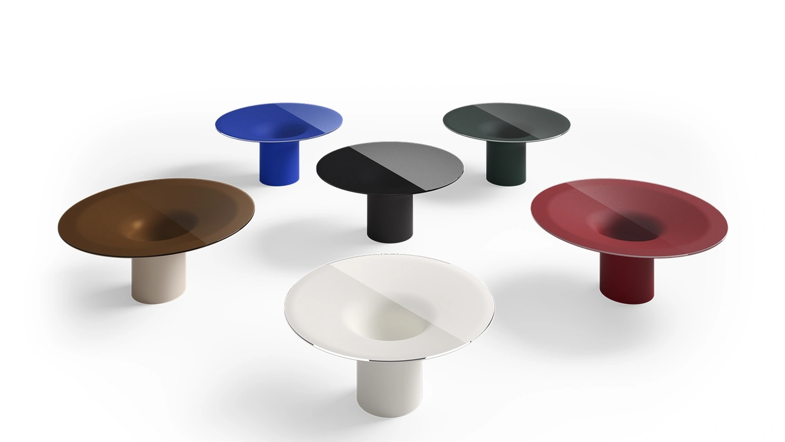 Helicon Table with Desalto glass top