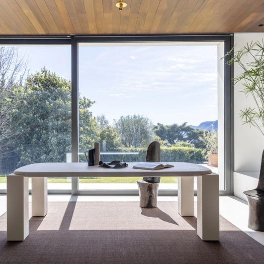 Hero Table with stone-effect finish by Mogg