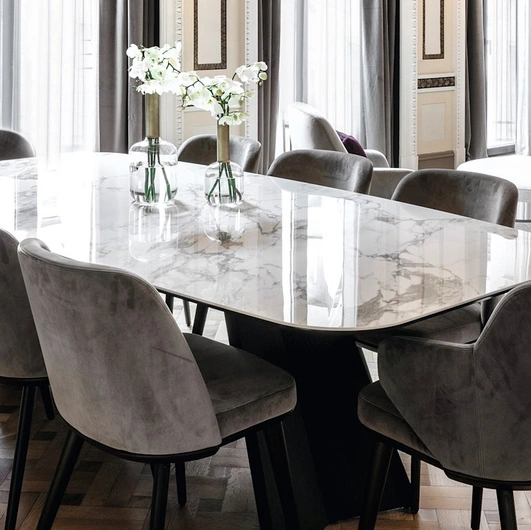 Icaro fixed table in ceramic by Calligaris