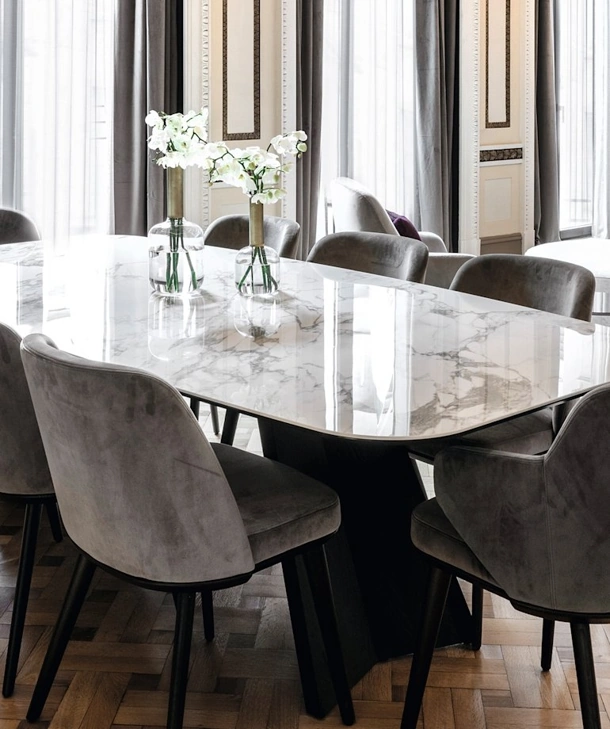 Icaro fixed table in ceramic by Calligaris