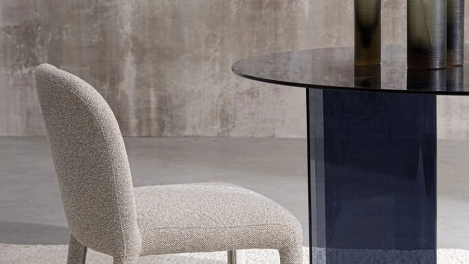 Iride Dark Round Table by Bizzotto