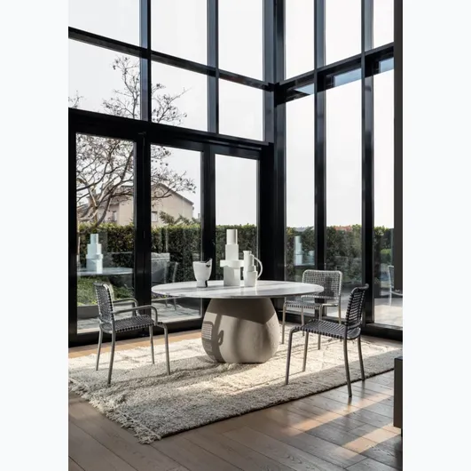 Next 236 marble table with Gervasoni cement base