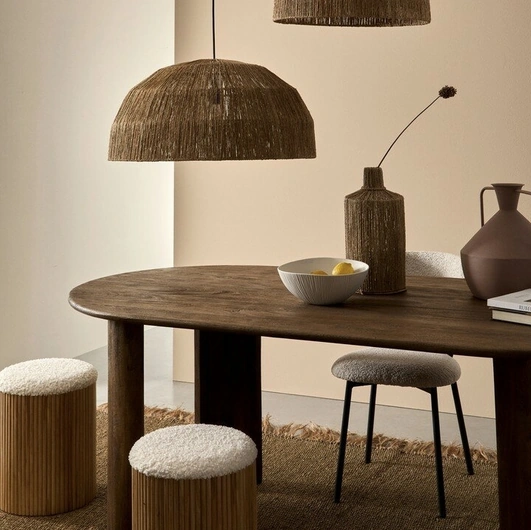 Orlando Brown wooden table by Bizzotto