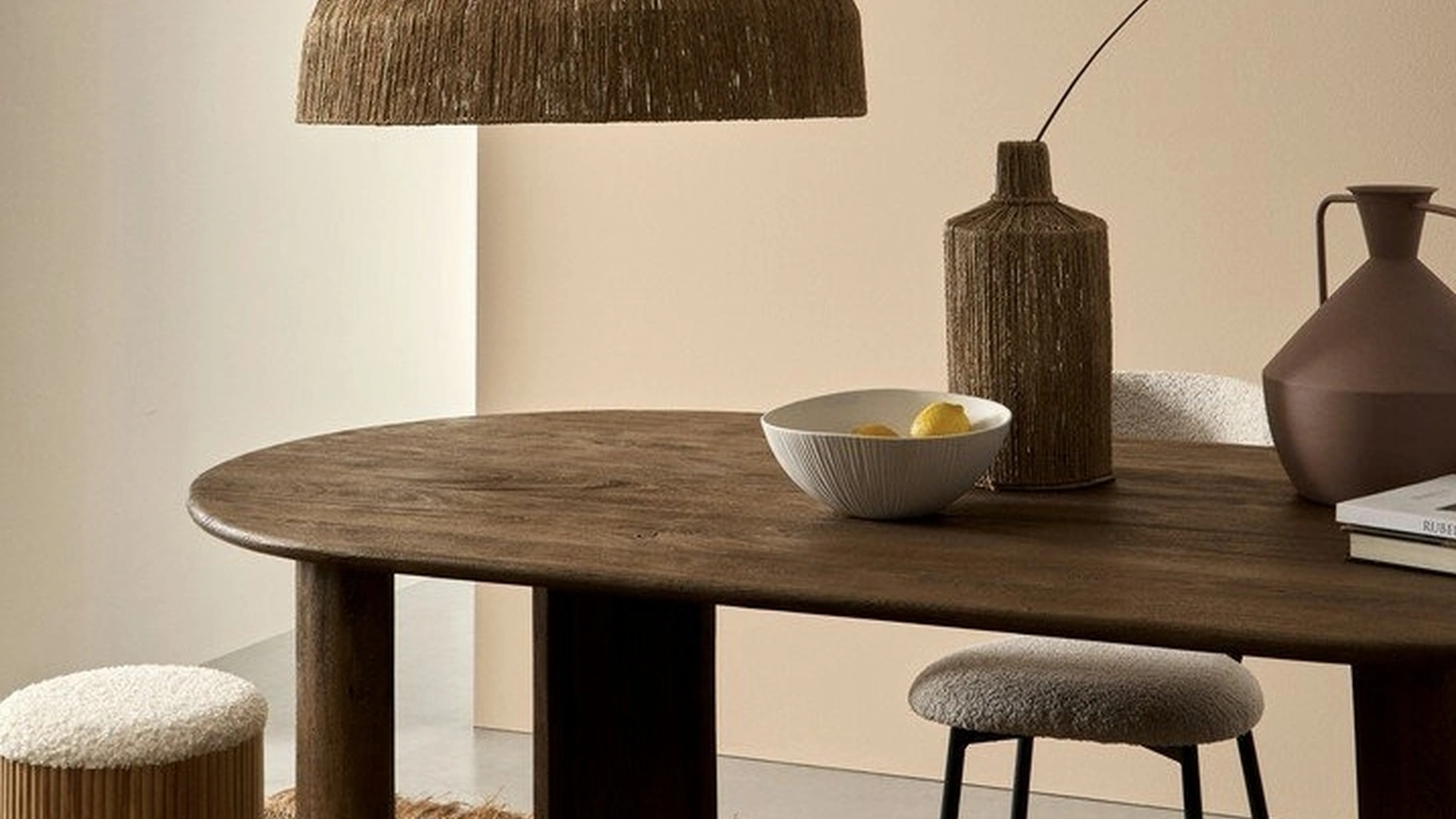 Orlando Brown wooden table by Bizzotto