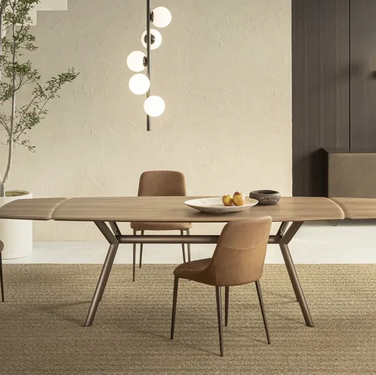 Extendable Paradise table in wood by Riflessi.