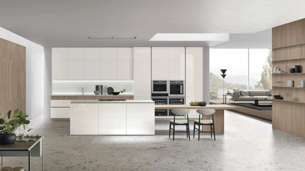 Modern Kitchen with Aliant 05 Island by Stosa