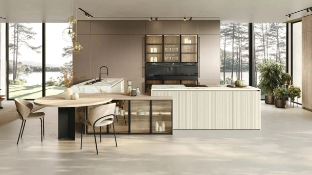 Modern Kitchen with Color Trend 02 Island by Stosa