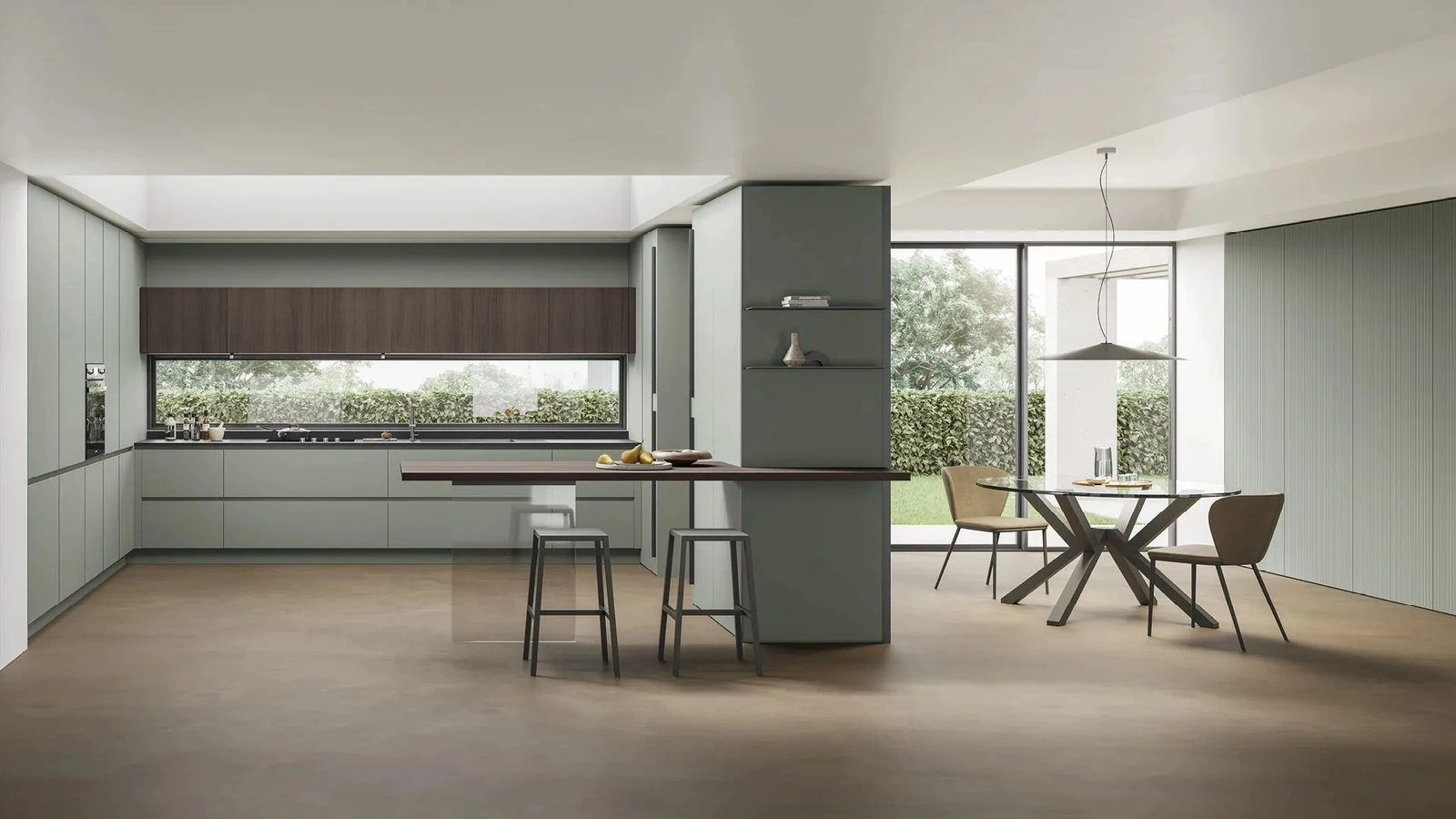 Modern Kitchen with Color Trend 04 Peninsula by Stosa