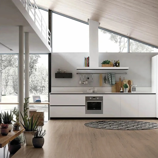 Stosa Modern Corner Kitchen Color Trend 05