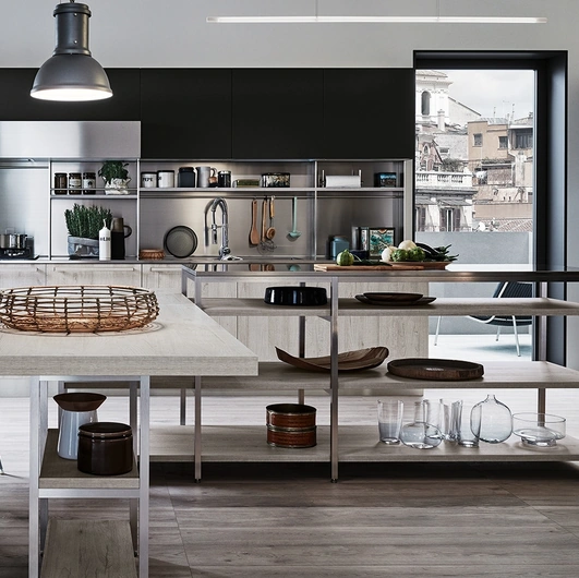 Modern corner kitchen, Ethica model by Veneta Cucine