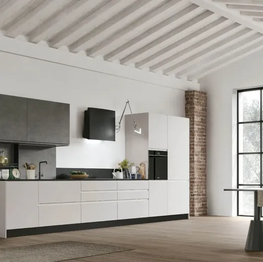Modern linear kitchen Karma 03 by Stosa.