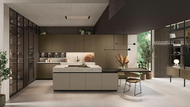 Modern Kitchen with Metropolis 01 Island by Stosa