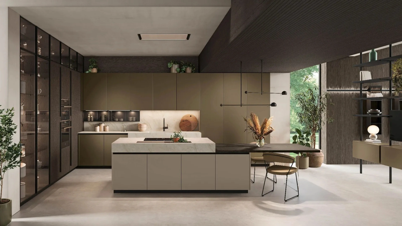 Modern Kitchen with Metropolis 01 Island by Stosa