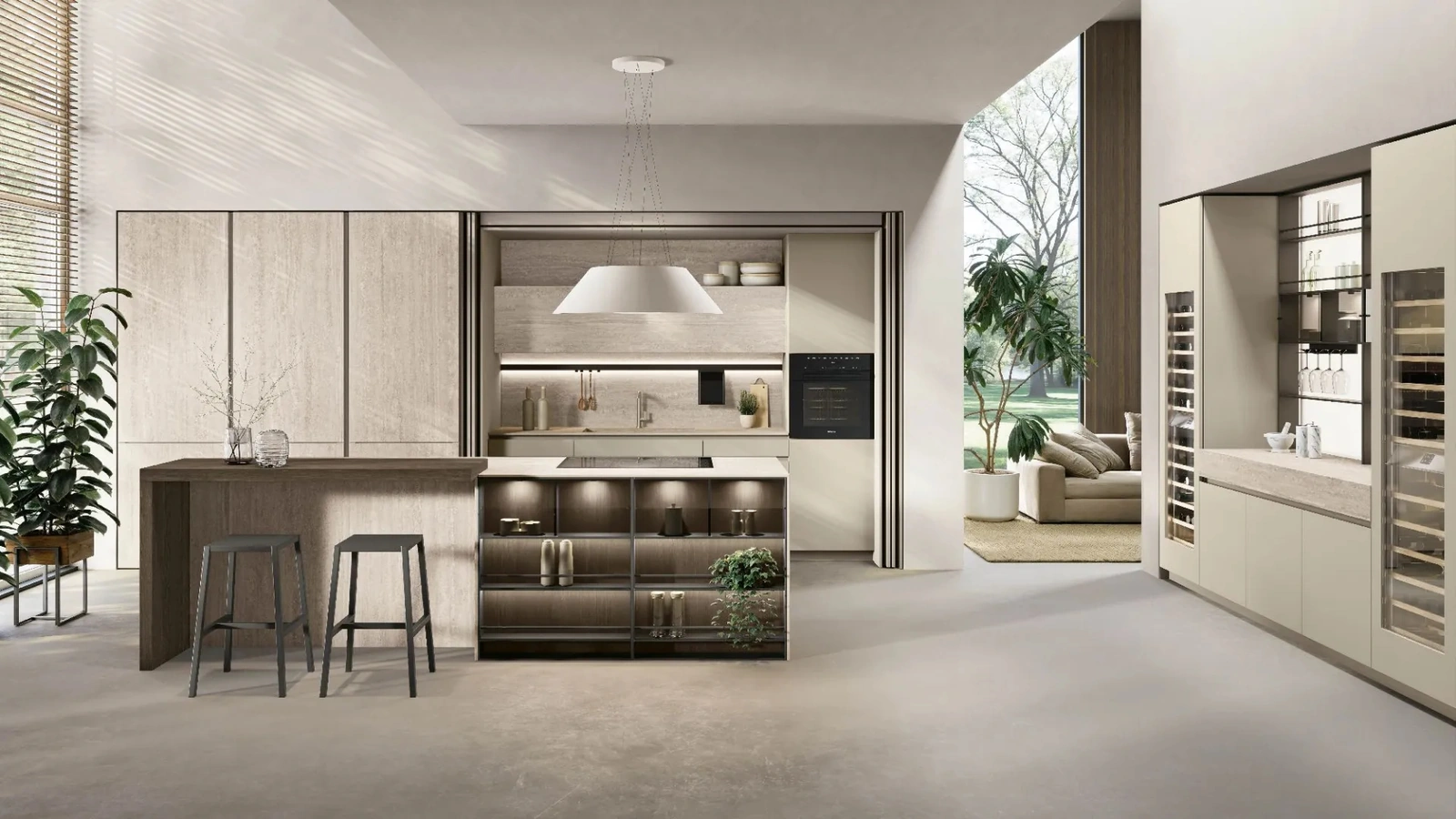 Modern Kitchen with Aliant 01 Island by Stosa