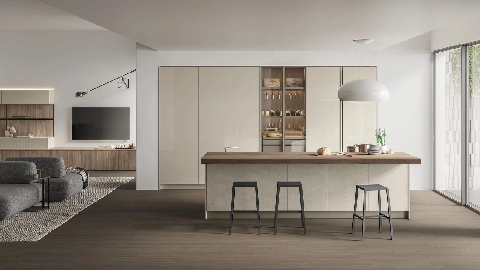 Modern Kitchen with Aliant 02 Island by Stosa