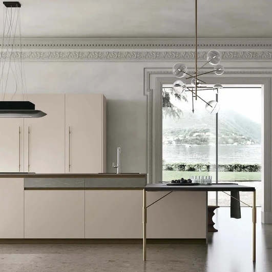 Modern Kitchen with Metropolis 05 Peninsula by Stosa