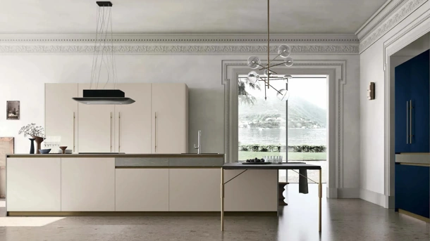 Modern Kitchen with Metropolis 05 Peninsula by Stosa