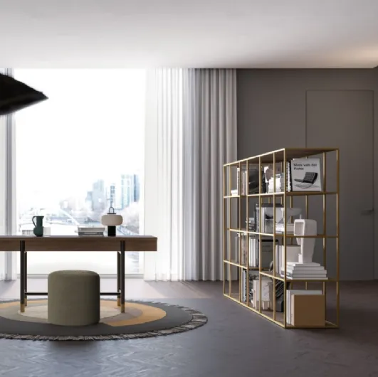 Abram desk in Orme textured terracotta.