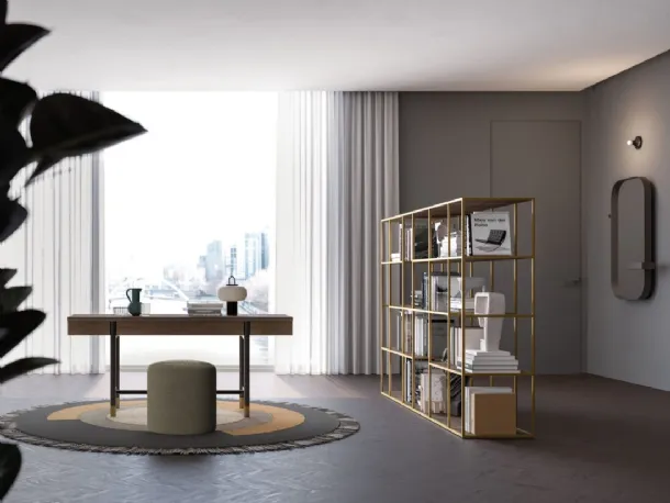 Abram desk in Orme textured terracotta.
