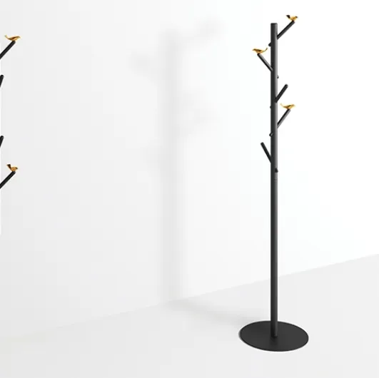 Bird Watch hanger in ash wood with brass cast birds by Minotti Italia.