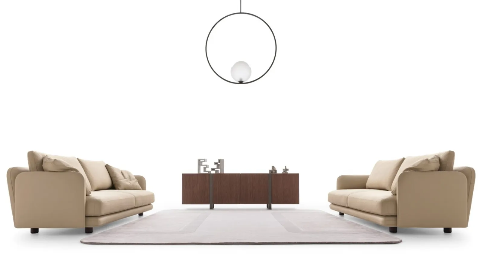 Modern wool carpet Buckle by Ditre Italia.