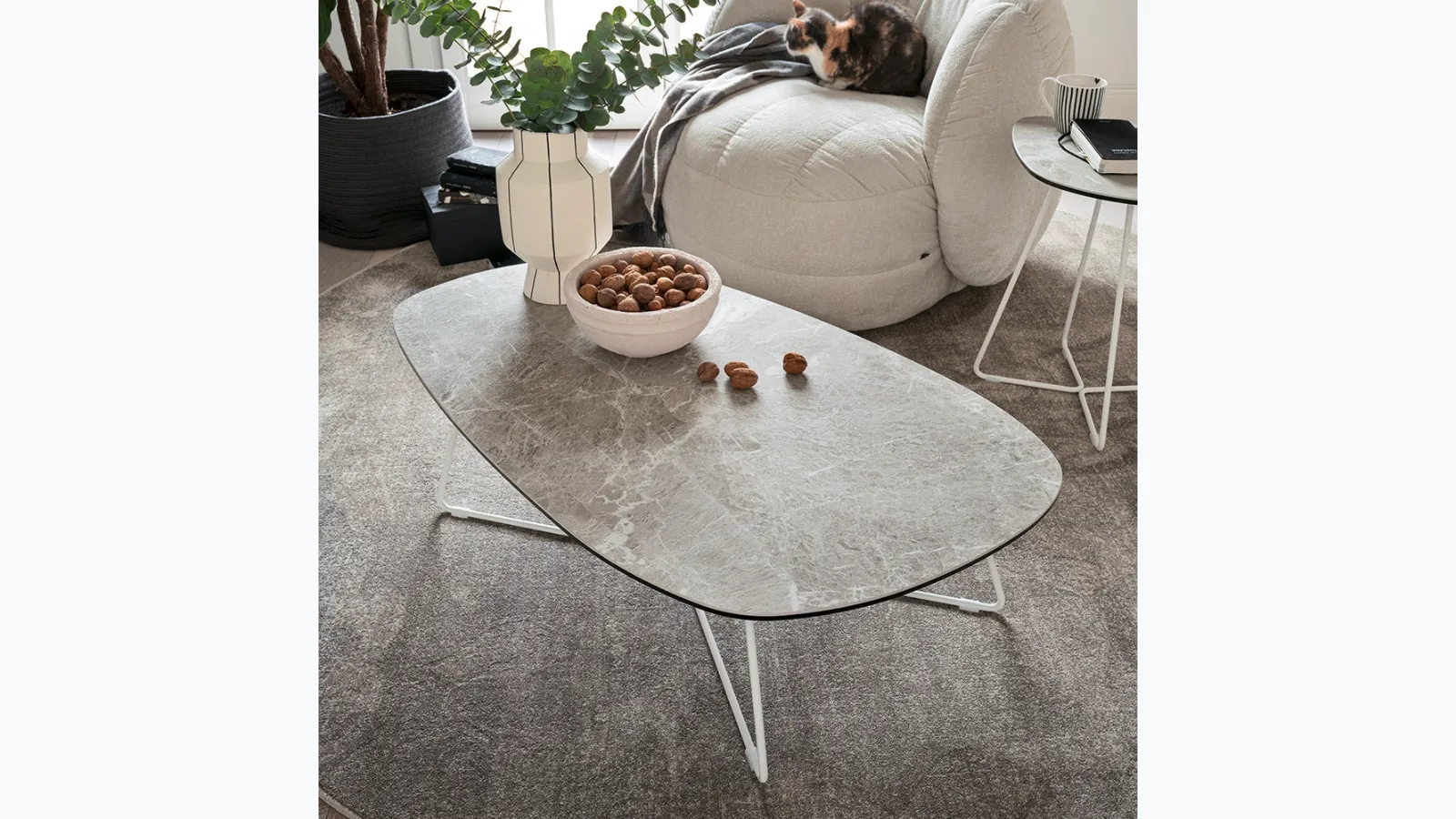 Ciop Ceramic Side Table by Connubia
