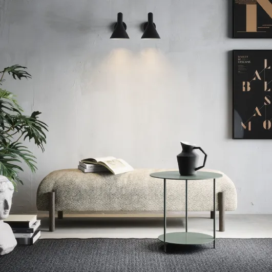 Circle lacquered metal coffee table by Novamobili