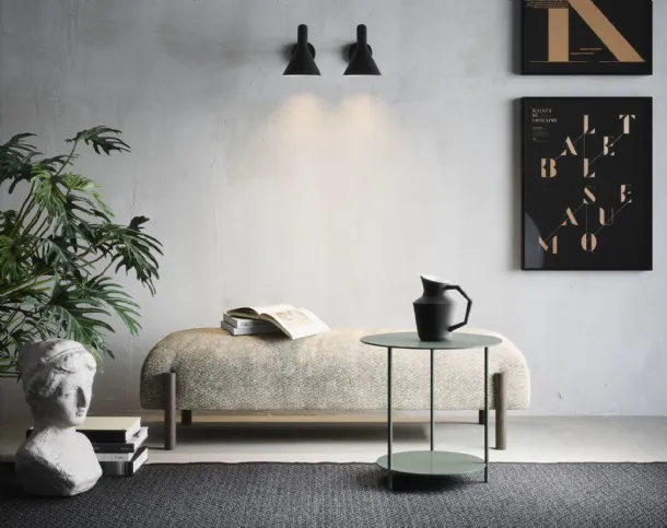 Circle lacquered metal coffee table by Novamobili