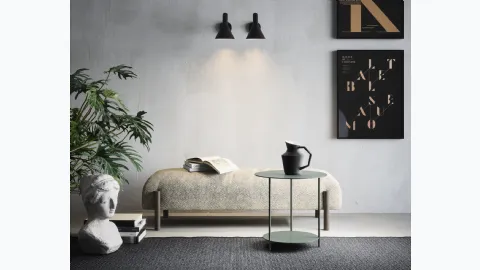 Circle lacquered metal coffee table by Novamobili