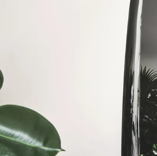 Mirror with Colette glass frame by Calligaris