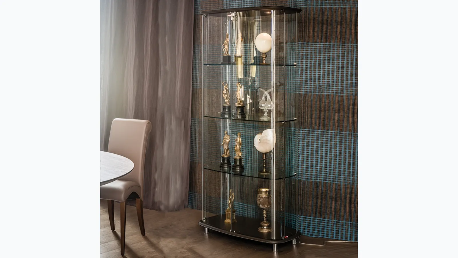 Glass and leather container Concerto by Cattelan Italia