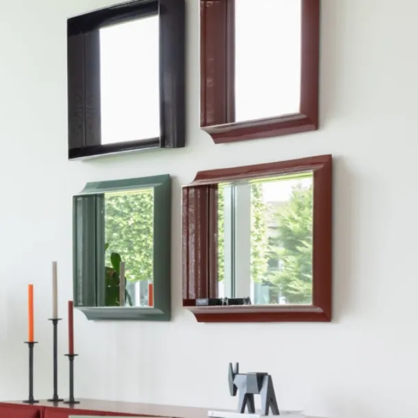 Coves mirror with ceramic frame by Magis.