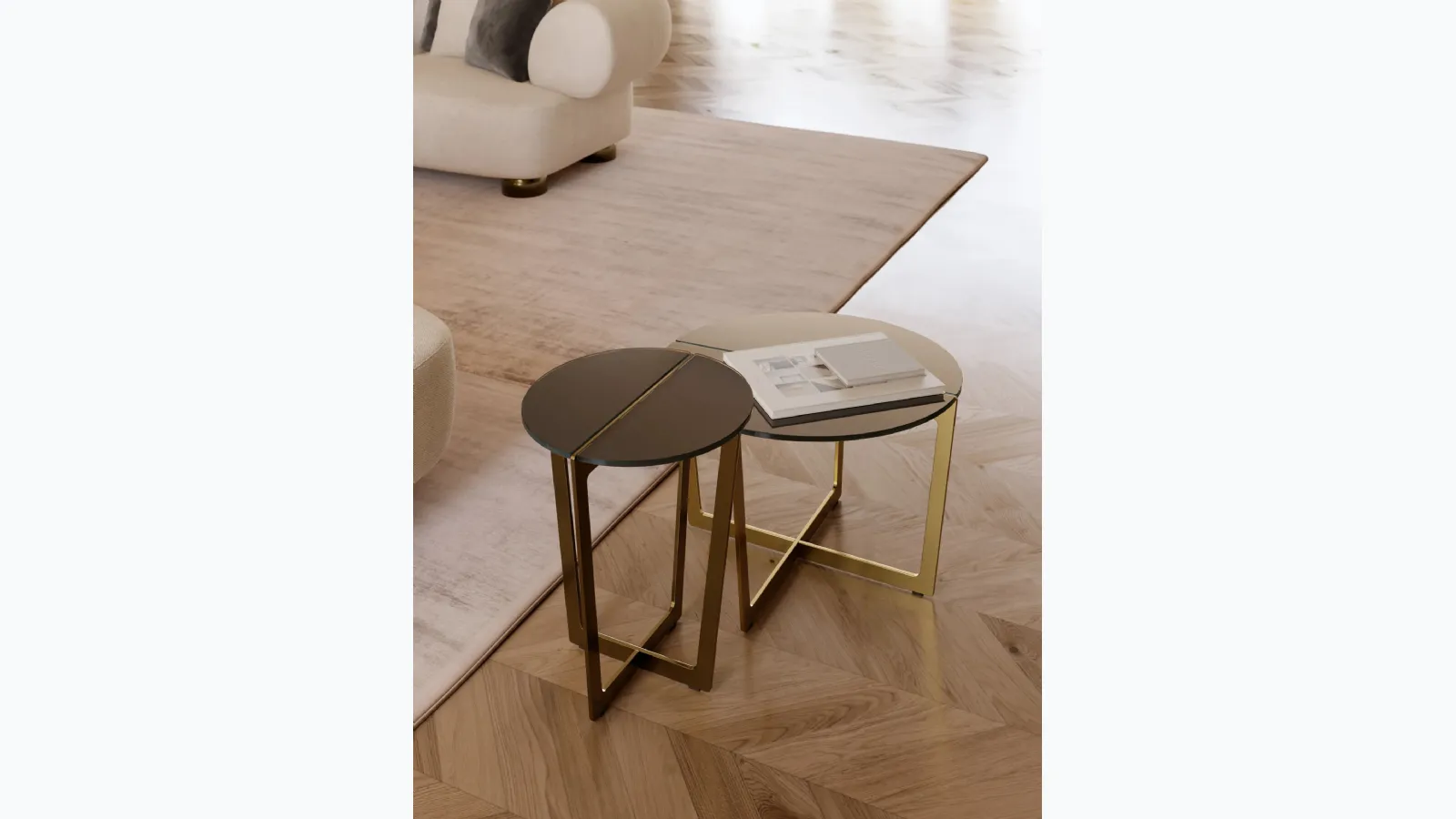 Cross Mini coffee table by Bontempi