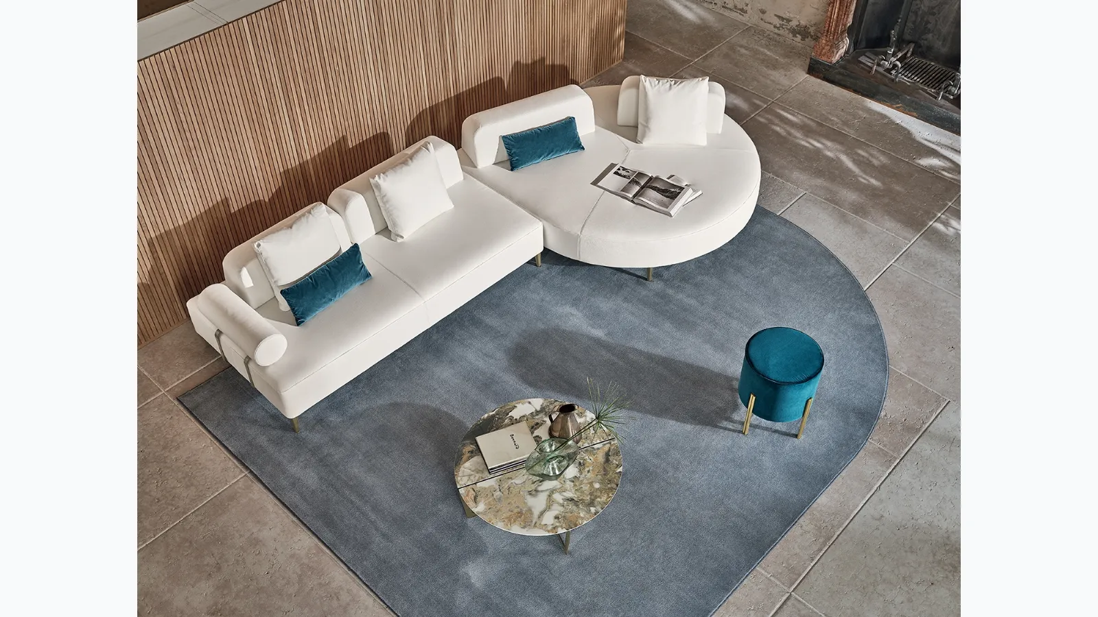 Round Cross coffee table by Bontempi.